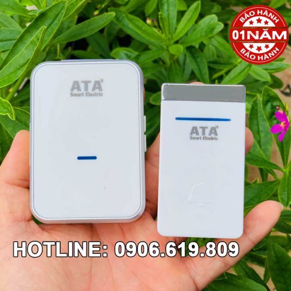 Bộ chuông cửa không dây nút nhấn không dùng pin ATA AT-915M