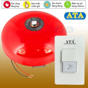 Nút nhấn chuông điện 220V có dây ATA