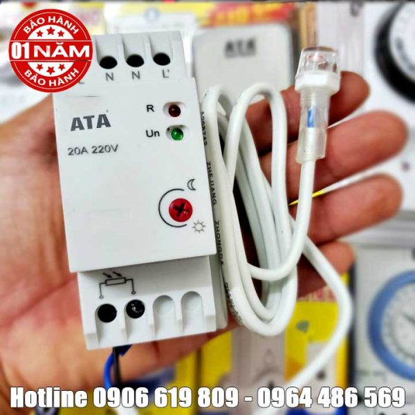 Công tắc cảm biến ánh sáng mắt rời lắp tủ điện ATA AT-190