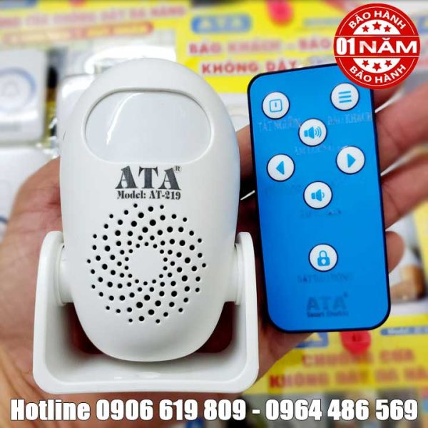 Bộ chuông báo khách báo trộm bật tắt từ xa remote ATA AT-219